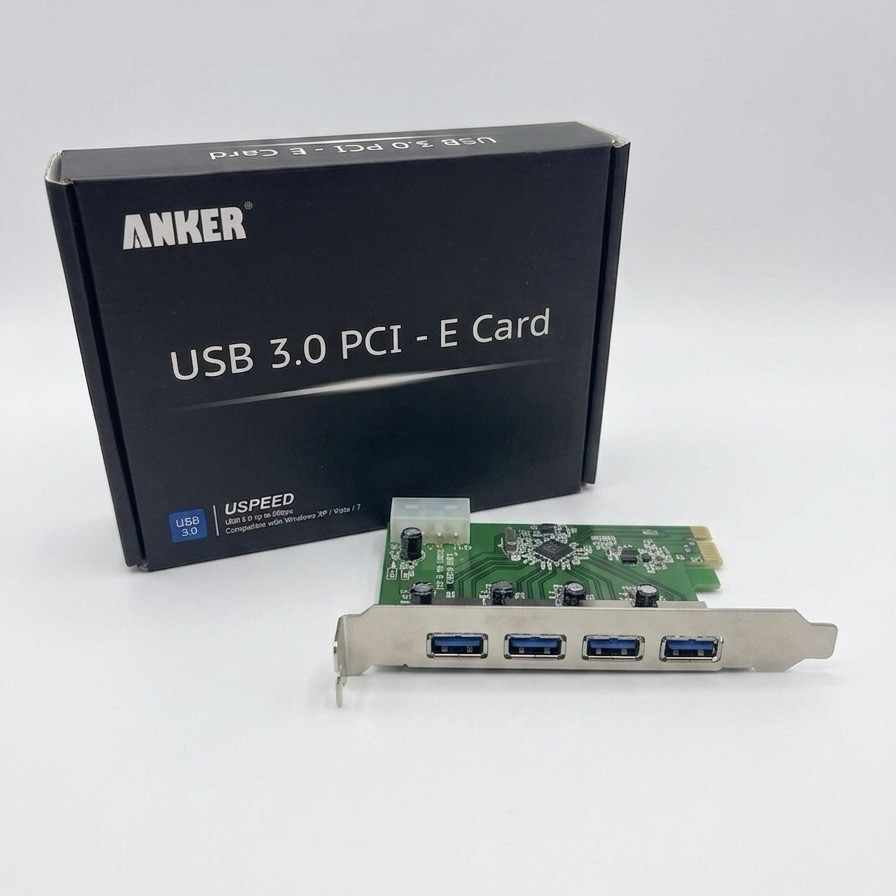 ANKER USB 3.0 5 Gbps PCI-E CARD 4 PORT 68UPPCIE-4SU – OPEN BOX – NEW