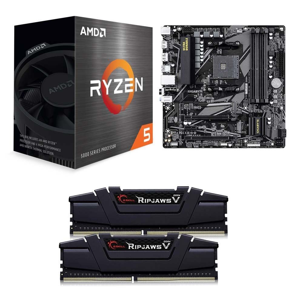 AMD Ryzen 5 5500 + B550M DS3H AC R2 + 16GB DDR4 3200 Bundle Combo WiFi – NEW