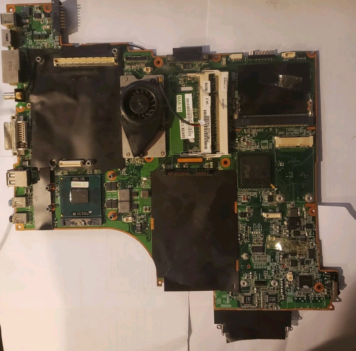 Rare Sager Clevo M57U Laptop Motherboard + T7400 2.13ghz Cpu