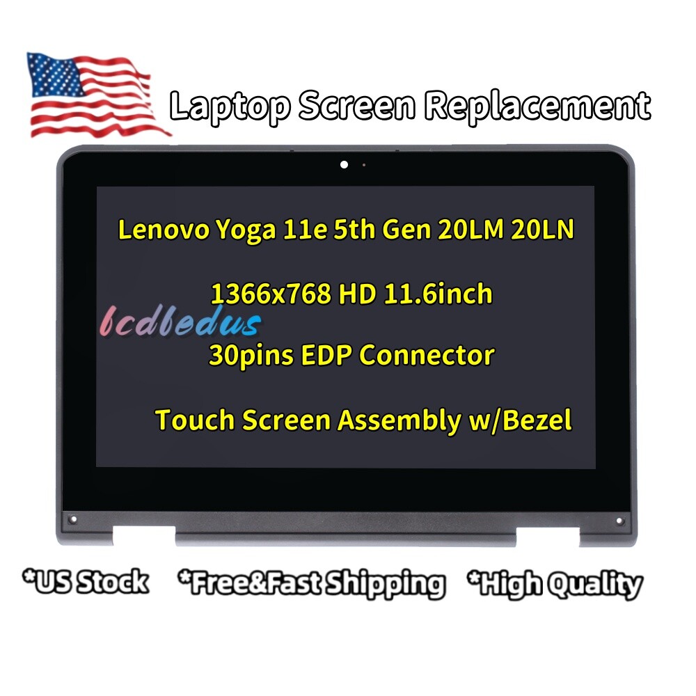 For Lenovo Thinkpad Yoga 11e 5th Gen 20LN 20LM LCD Touch Screen 01LW705 01LW706