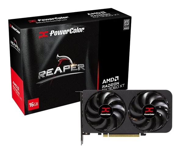 PowerColor Reaper Radeon RX 9060 XT GAMING OC 8G Graphics Card 8GB GDDR6, 128bit