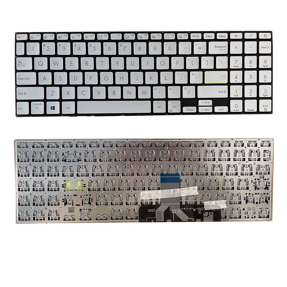Laptop Keyboard For ASUS A521 A521FL Silver United States US Without Frame