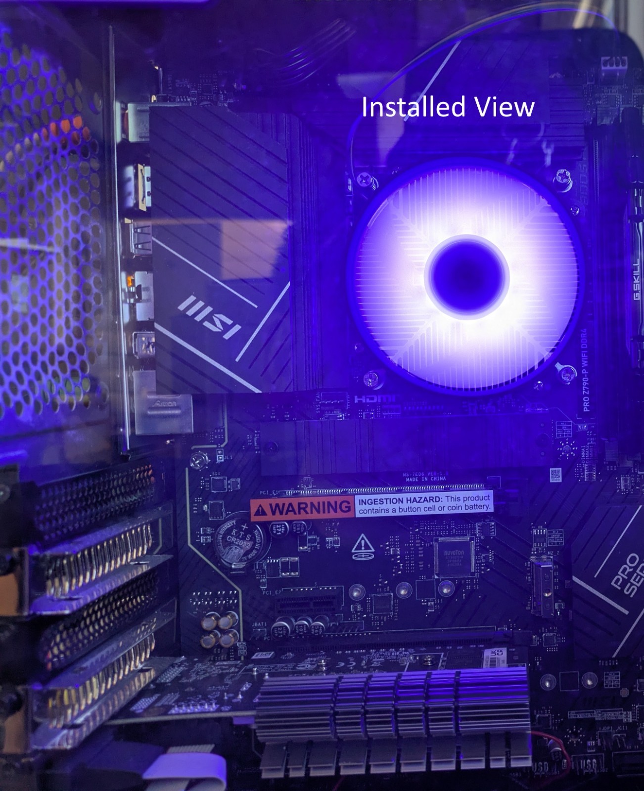 HIGH POWER® Low Profile Blue LED Intel Socket LGA1700 fo i7/i5/i3/i9 CPU Cooling