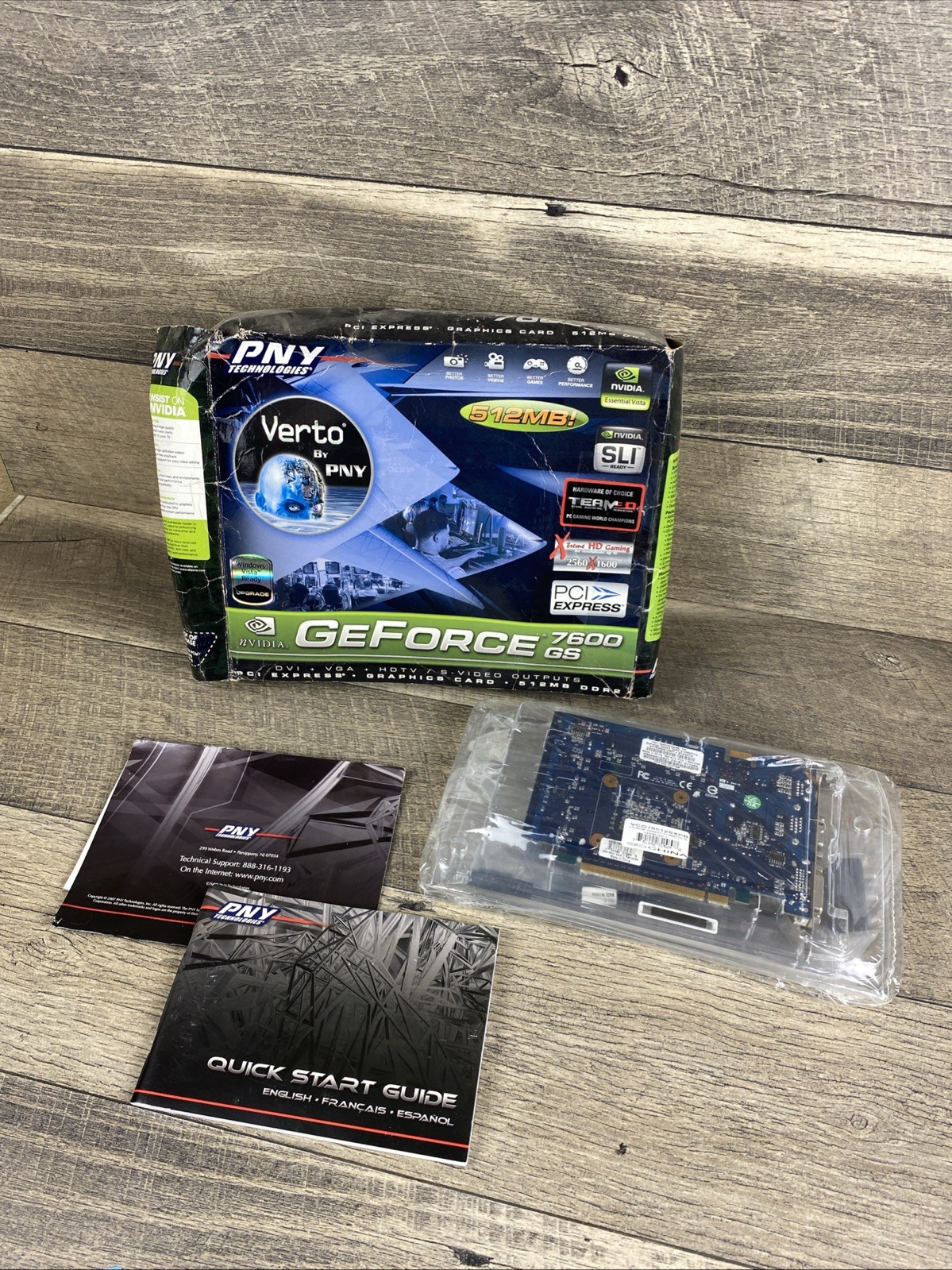 PNY NVIDIA GeForce 7600 GS (VCG76512SXPB) 512MB DDR2 SDRAM PCI Express x16…