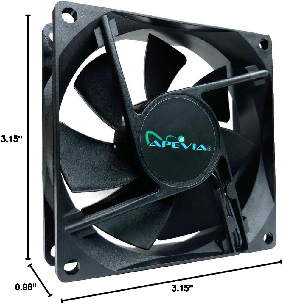 AF38S-BK 80Mm 4Pin Molex + 3Pin Motherboard Silent Black Case Fan (3-Pk)